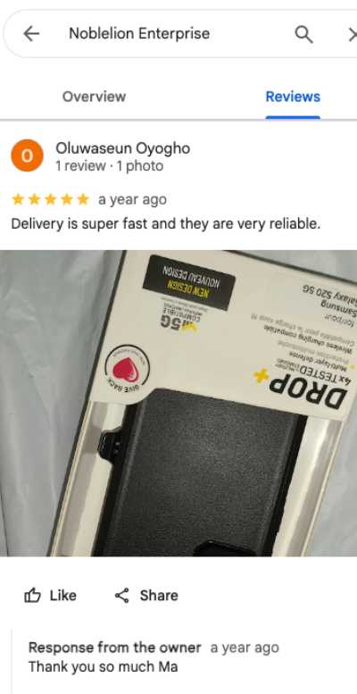 Customer review